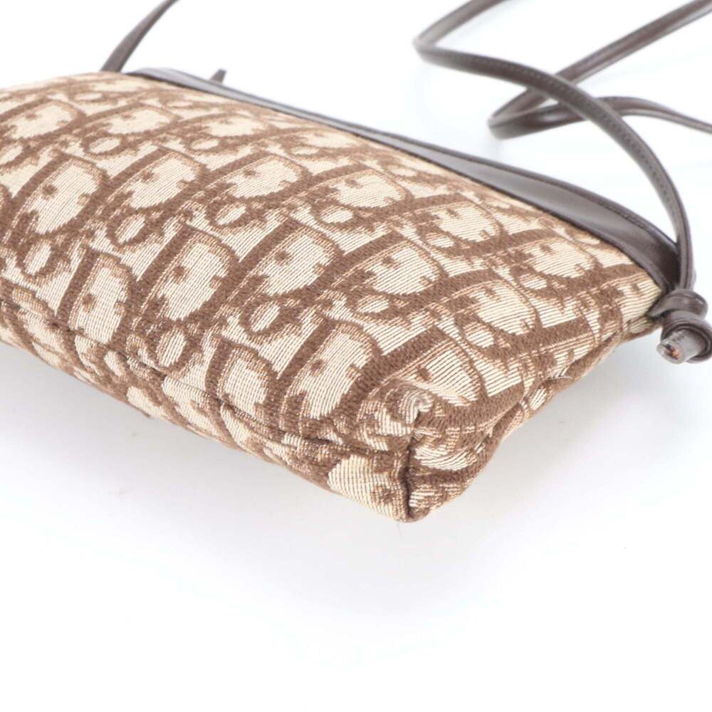 CHRISTIAN DIOR Vintage Brown Leather Trotter Shoulder Bag - Picture 6 of 9